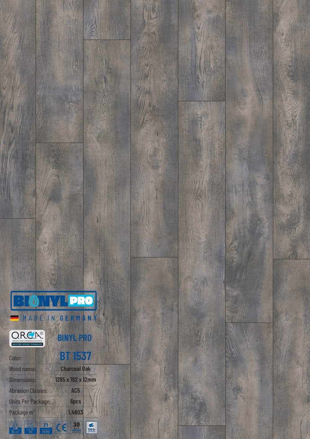 Sàn gỗ Binyl Pro 12mm BT1537