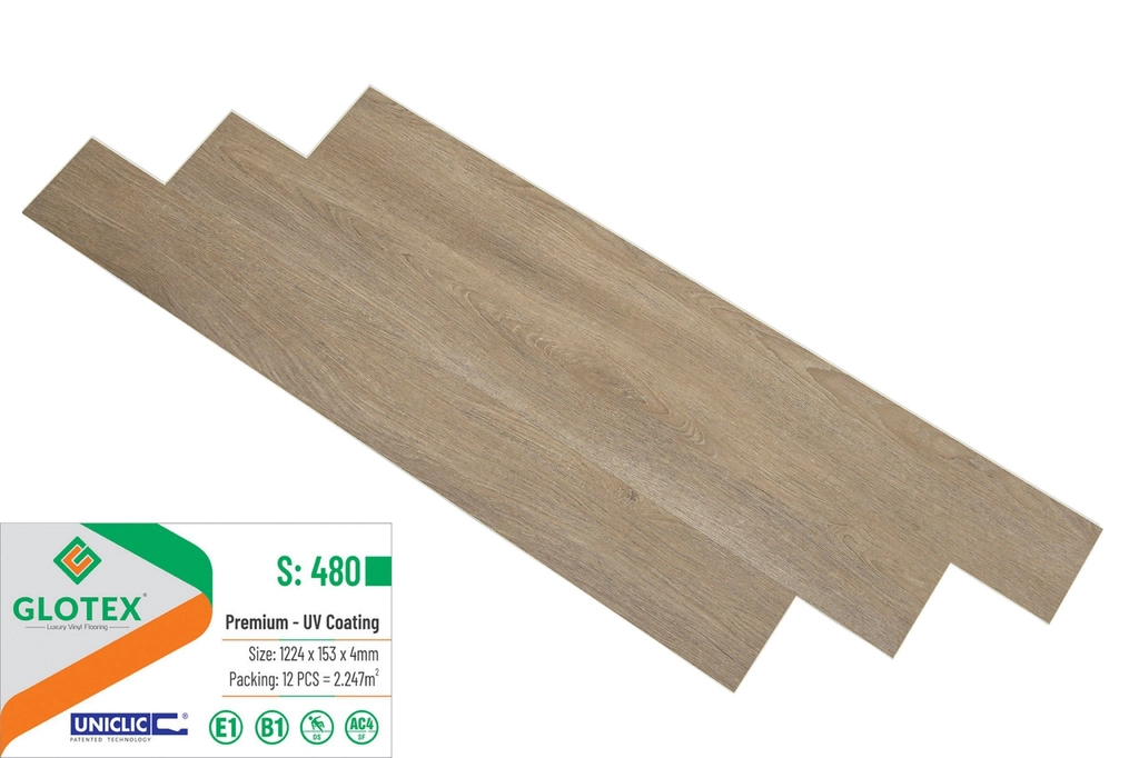 Sàn nhựa GLOTEX 4mm 480