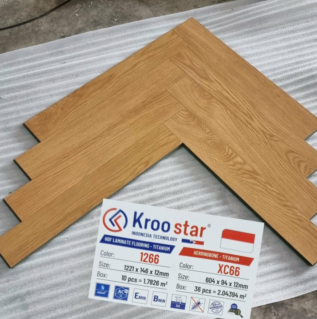  sàn gỗ xương cá Kroo Star 8mm
