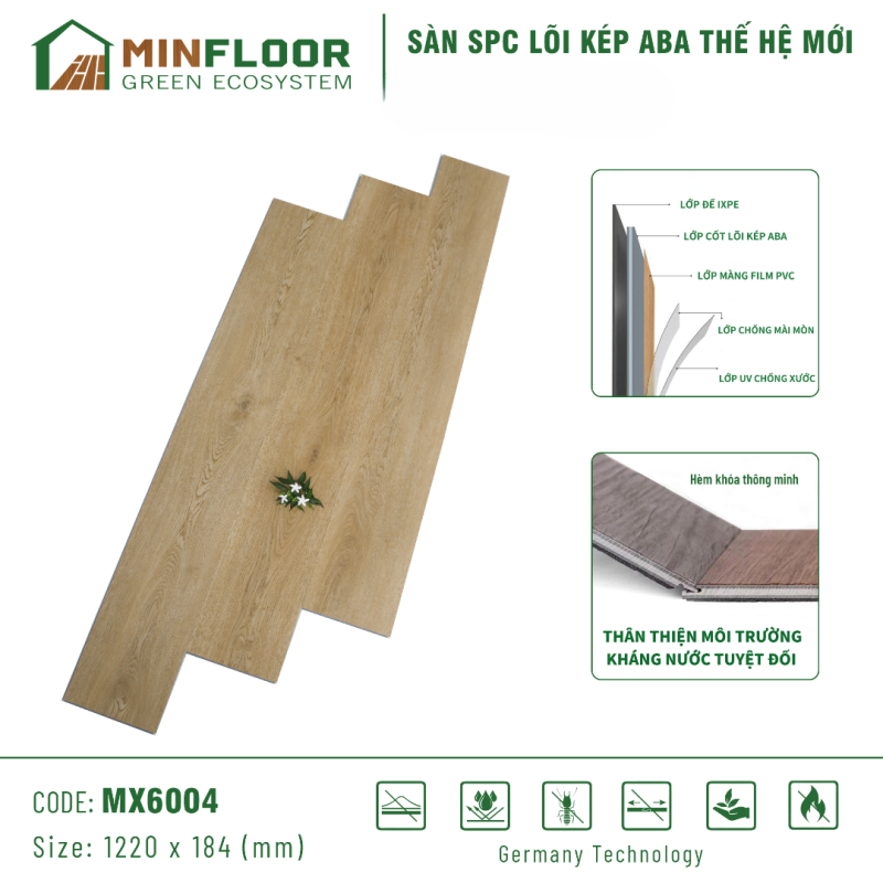 Sàn SPC lõi kép ABA Minfloor MX6004