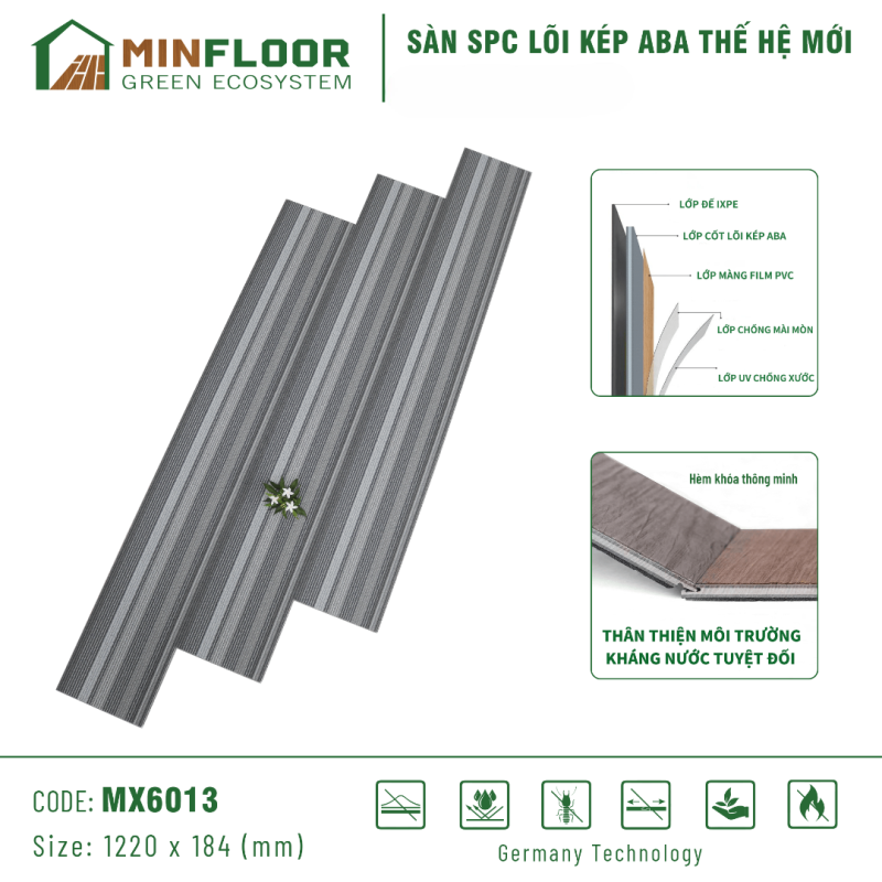 Sàn SPC lõi kép ABA Minfloor MX6013