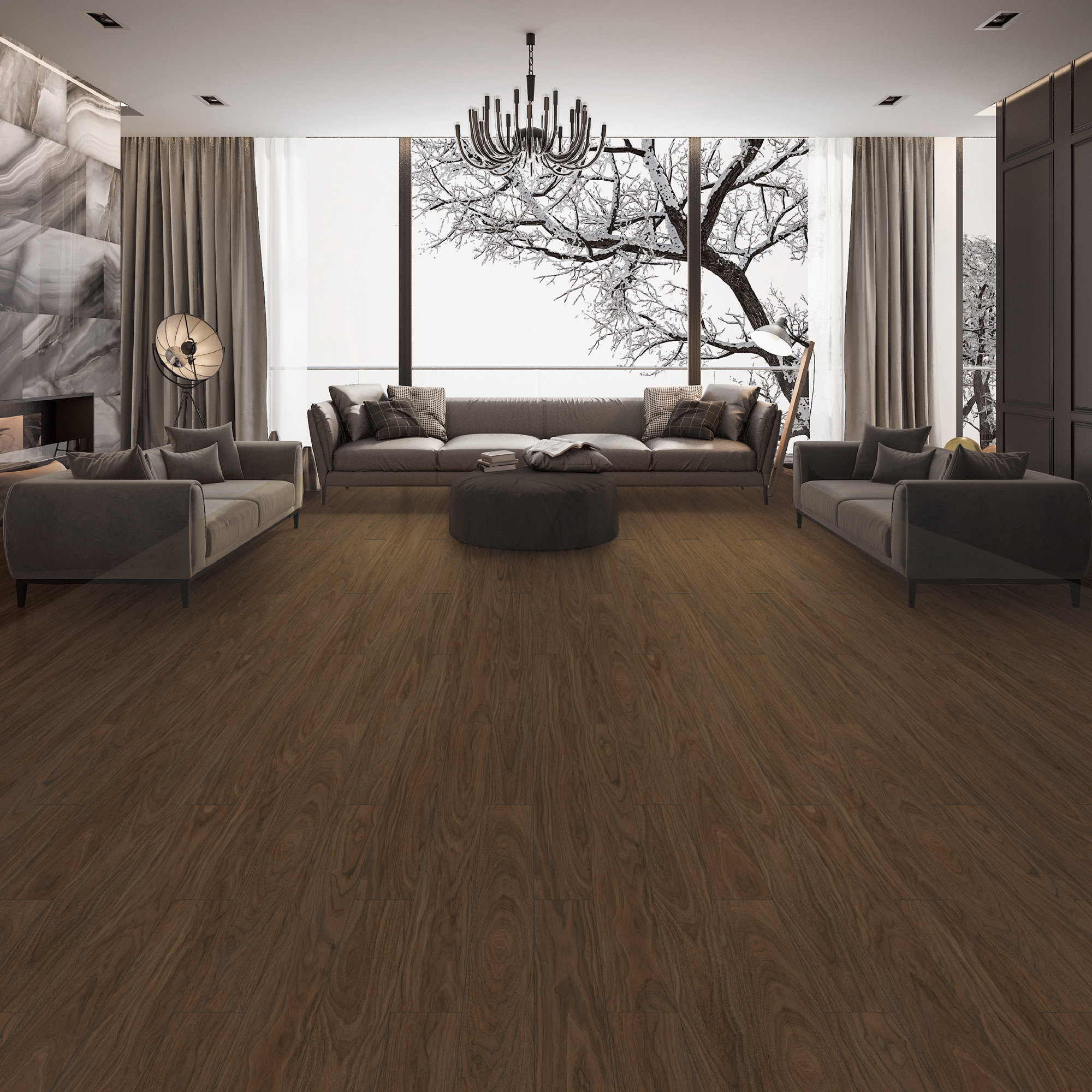 Sàn Gỗ Pháp TARKETT NATURAL WALNUT DARK