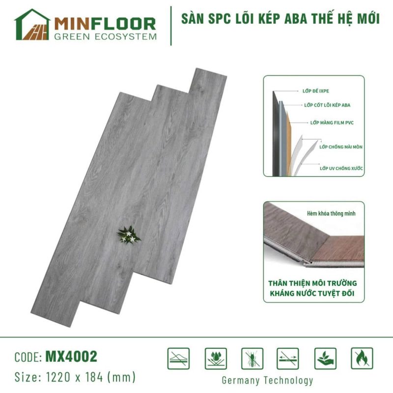Sàn SPC lõi kép ABA Minfloor MX4002