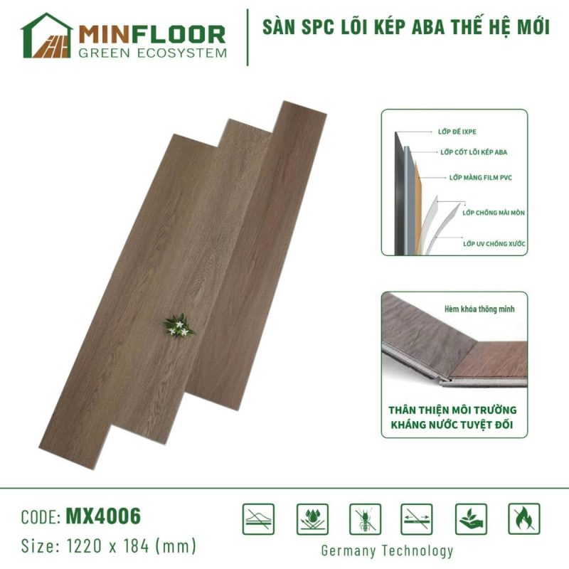 Sàn SPC lõi kép ABA Minfloor MX4006