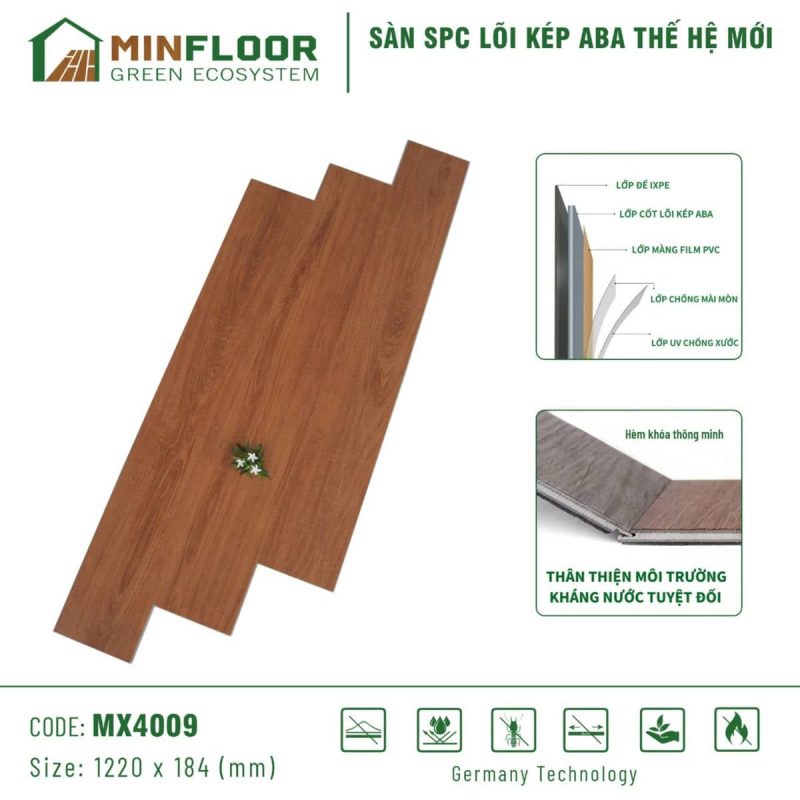 Sàn SPC lõi kép ABA Minfloor MX4009