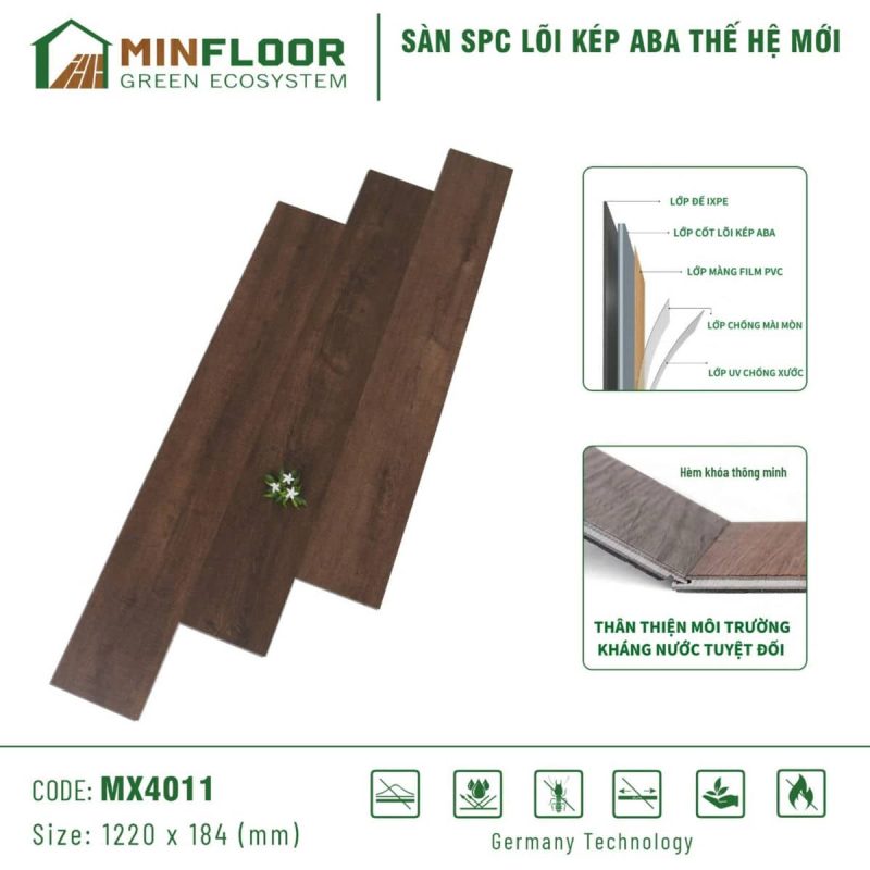 Sàn SPC lõi kép ABA Minfloor MX4011