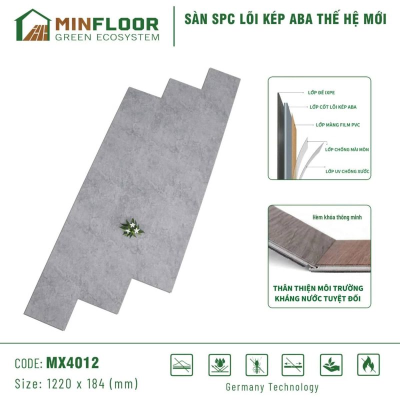 Sàn SPC lõi kép ABA Minfloor MX4012