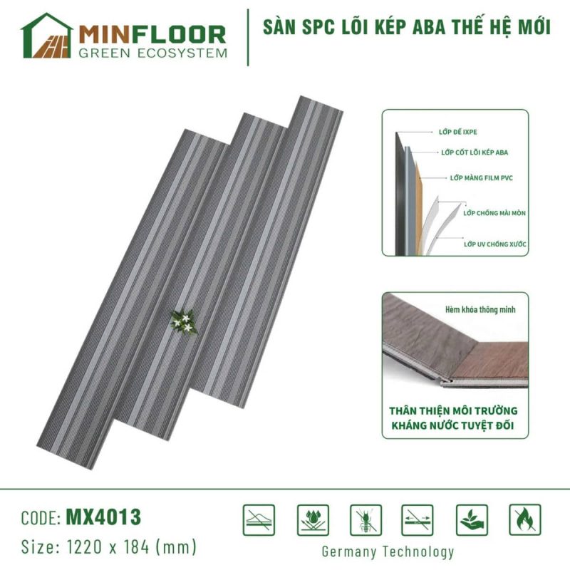 Sàn SPC lõi kép ABA Minfloor MX4013