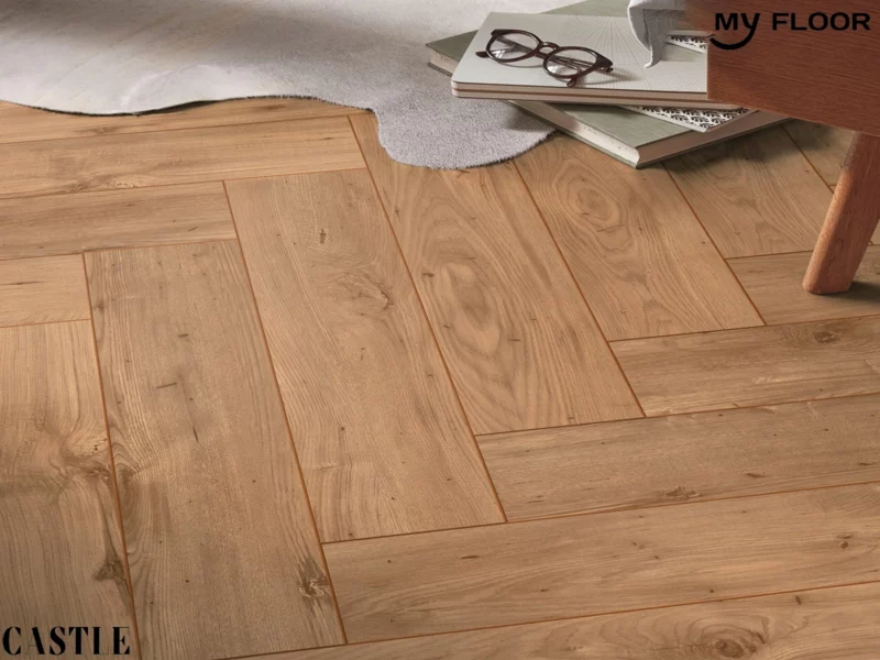 Sàn Gỗ Xương Cá Đức My Castle Herringbone - MH1001