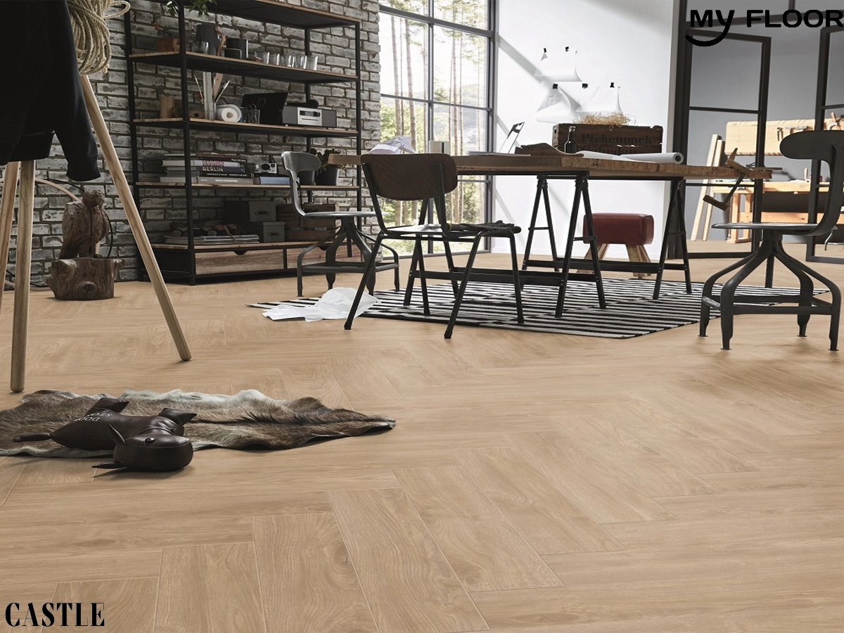Sàn Gỗ Xương Cá Đức My Castle Herringbone - MH1002