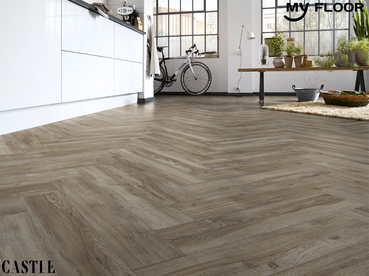 Sàn Gỗ Xương Cá Đức My Castle Herringbone - MH1004