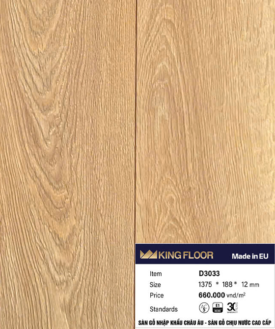 Sàn Gỗ KingFloor D3033
